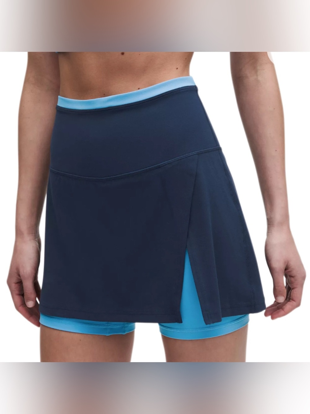 NWT lululemon Align Navy & Baby Blue Side-Slit Active Tennis Skirt Skort Size 4